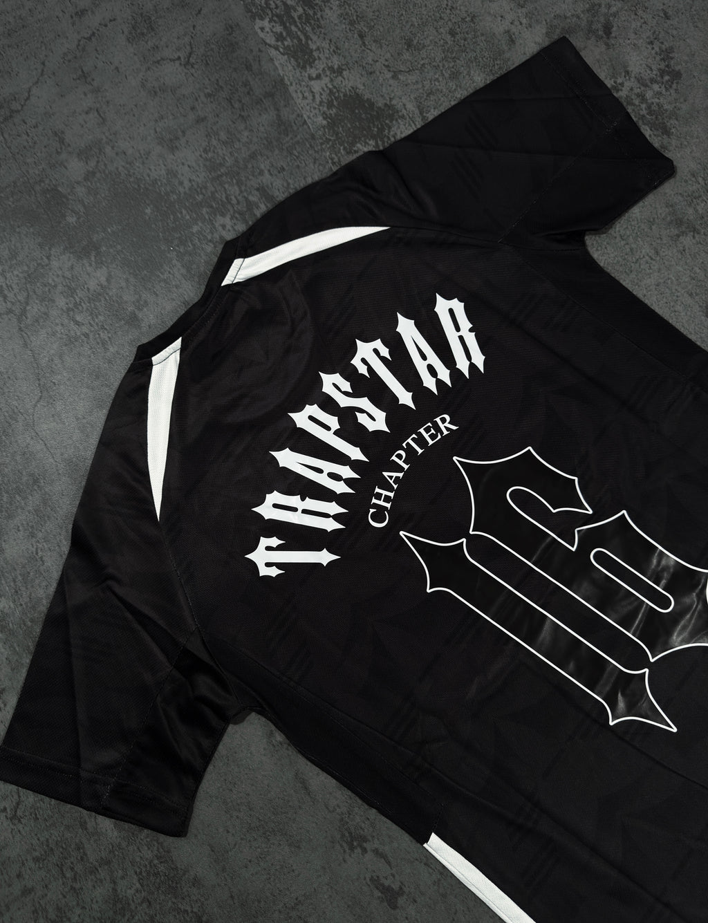 Trapstar London x Clavish Chapter 16 football jersey in black